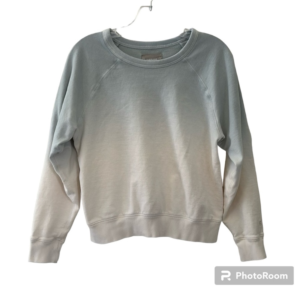 Everlane Light Bluish Gray & Cream Tie Dye Sweatshirt Top Size Small